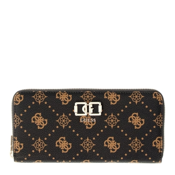 Πορτοφόλι GUESS Emelie Large Zip Around SWGP9928146 Καφέ