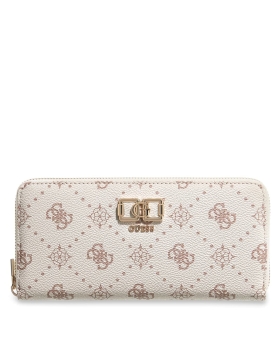 Πορτοφόλι GUESS Emelie Large Zip Around SWGP9928146 Λευκό