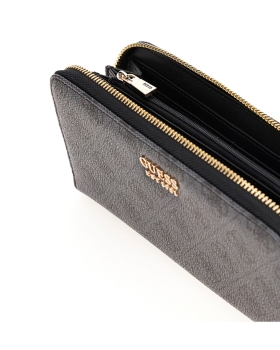 Πορτοφόλι GUESS Brenton Large Zip Around SWLG9648146 Ανθρακί