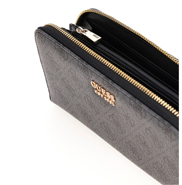 Πορτοφόλι GUESS Brenton Large Zip Around SWLG9648146 Ανθρακί Πορτοφόλι GUESS Brenton Large Zip Around SWLG9648146 Ανθρακί