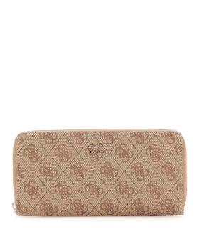 Πορτοφόλι GUESS Brenton Large Zip Around SWLG9648146 Μπεζ