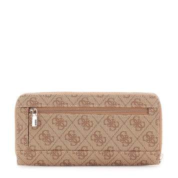 Πορτοφόλι GUESS Brenton Large Zip Around SWLG9648146 Μπεζ