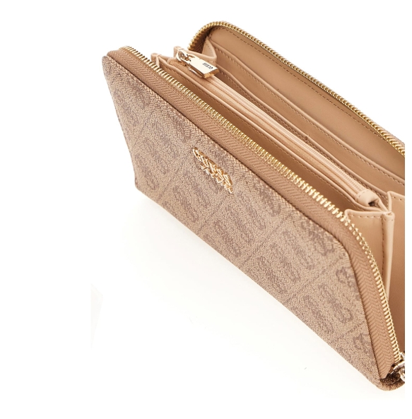 Πορτοφόλι GUESS Brenton Large Zip Around SWLG9648146 Μπεζ Πορτοφόλι GUESS Brenton Large Zip Around SWLG9648146 Μπεζ