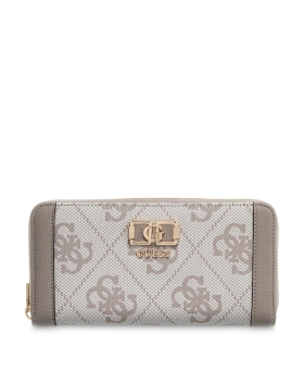 Πορτοφόλι GUESS Karnilla Slg Large Zip Around SWOS9901146 Μπεζ