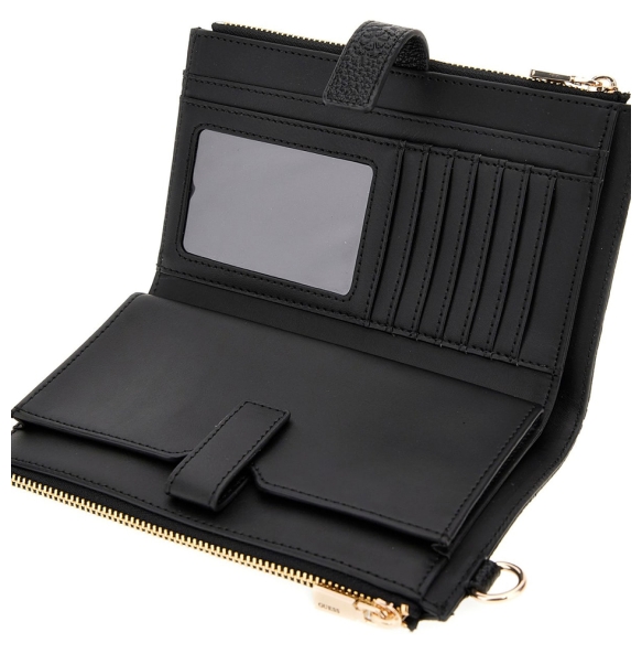 Πορτοφόλι GUESS Cresidia Double Zip Organizer SWPD9888157 Μαύρο Πορτοφόλι GUESS Cresidia Double Zip Organizer SWPD9888157 Μαύρο