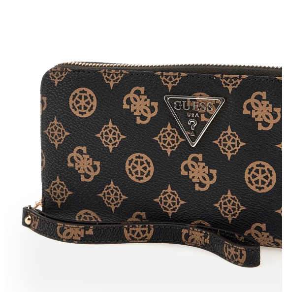 Πορτοφόλι GUESS Laurel Slg Large Zip Around SWPG8500146 Καφέ