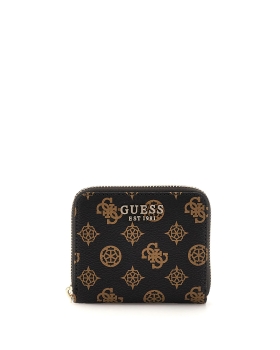 Πορτοφόλι GUESS Laurel Slg Small Zip Around SWPG8500137 Καφέ