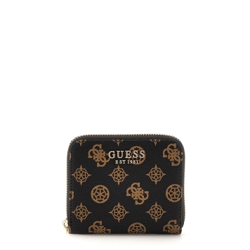 Πορτοφόλι GUESS Laurel Slg Small Zip Around SWPG8500137 Καφέ