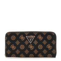 Πορτοφόλι GUESS Laurel Slg Large Zip Around SWPG8500146 Καφέ