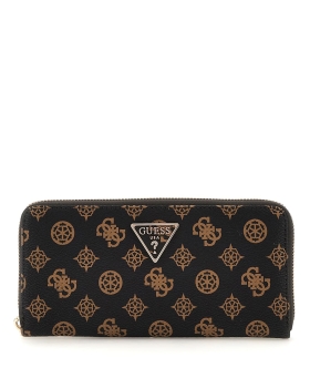 Πορτοφόλι GUESS Laurel Slg Large Zip Around SWPG8500146 Καφέ