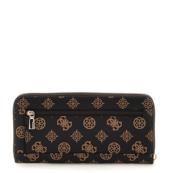 Πορτοφόλι GUESS Laurel Slg Large Zip Around SWPG8500146 Καφέ