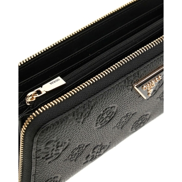 Πορτοφόλι GUESS Cresidia Large Zip Around SWPG9349146 Μαύρο