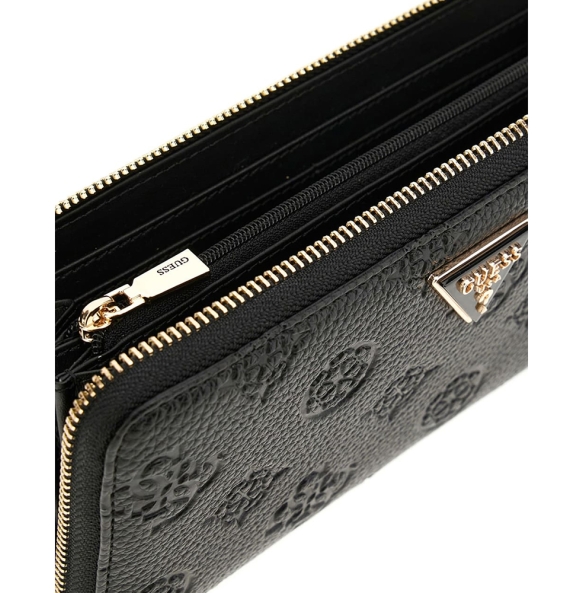 Πορτοφόλι GUESS Cresidia Large Zip Around SWPG9349146 Μαύρο