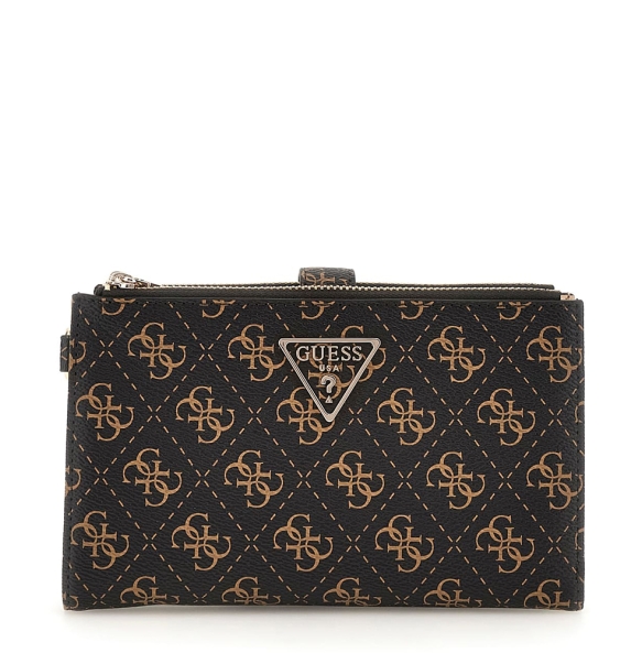 Πορτοφόλι - Τσαντάκι GUESS Laurel Double Zip SWQE8500157 Καφέ