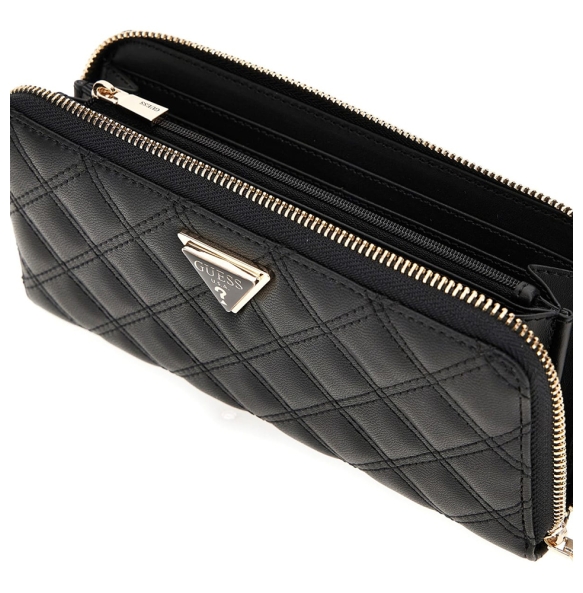 Πορτοφόλι GUESS Giully Large Zip Around SWQG9673146 Μαύρο Πορτοφόλι GUESS Giully Large Zip Around SWQG9673146 Μαύρο