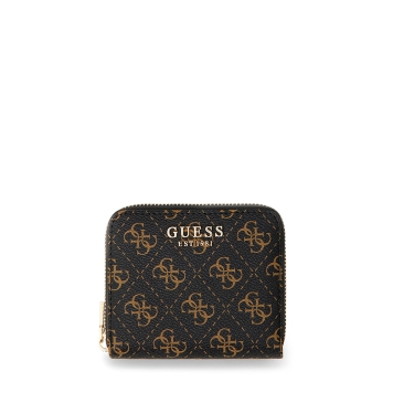 Πορτοφόλι GUESS Laurel Small Zip Around SWQL7459137 Καφέ