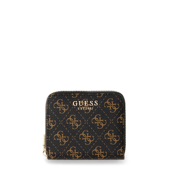 Πορτοφόλι GUESS Laurel Small Zip Around SWQL7459137 Καφέ