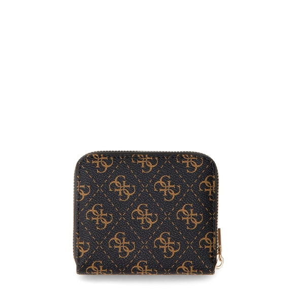 Πορτοφόλι GUESS Laurel Small Zip Around SWQL7459137 Καφέ