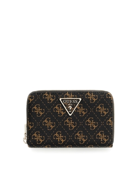 Πορτοφόλι GUESS Laurel Medium Zip Around SWQL7459140 Καφέ