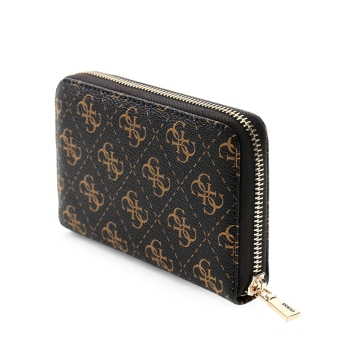 Πορτοφόλι GUESS Laurel Medium Zip Around SWQL7459140 Καφέ