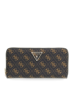Πορτοφόλι GUESS Laurel Large Zip Around SWQL7459146 Καφέ