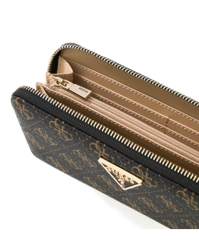 Πορτοφόλι GUESS Laurel Large Zip Around SWQL7459146 Καφέ