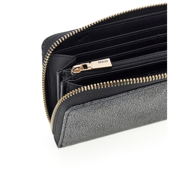 Πορτοφόλι GUESS Laurel Large Zip Around SWSG7459146 Ανθρακί Πορτοφόλι GUESS Laurel Large Zip Around SWSG7459146 Ανθρακί
