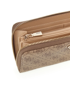 Πορτοφόλι GUESS Laurel Large Zip Around SWSG7459146 Μπεζ