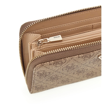 Πορτοφόλι GUESS Laurel Large Zip Around SWSG7459146 Μπεζ