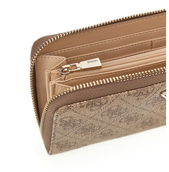 Πορτοφόλι GUESS Laurel Large Zip Around SWSG7459146 Μπεζ