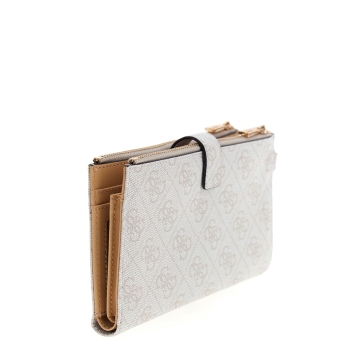 Πορτοφόλι GUESS Laurel Double Zip Organizer SWSG7459157 Εκρού