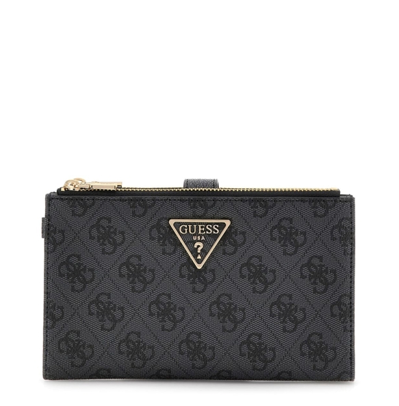 Πορτοφόλι GUESS Laurel Double Zip Organizer SWSG7459157 Ανθρακί