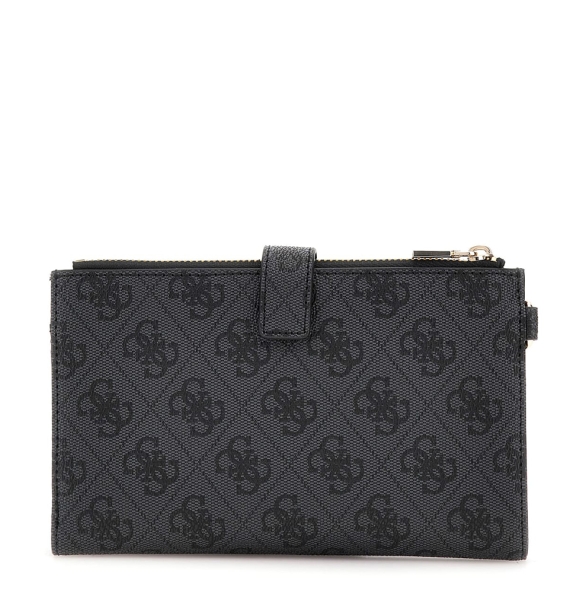 Πορτοφόλι GUESS Laurel Double Zip Organizer SWSG7459157 Ανθρακί