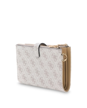 Πορτοφόλι GUESS Laurel Double Zip Organizer SWSG7459157 Μπεζ