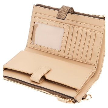 Πορτοφόλι GUESS Laurel Double Zip Organizer SWSG7459157 Μπεζ