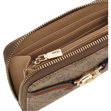 Πορτοφόλι GUESS Dea Medium Zip Around SWSG7993140 Μπεζ