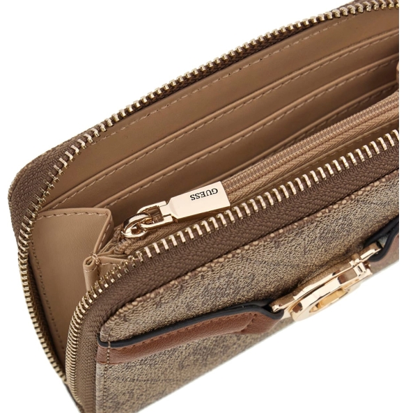 Πορτοφόλι GUESS Dea Medium Zip Around SWSG7993140 Μπεζ