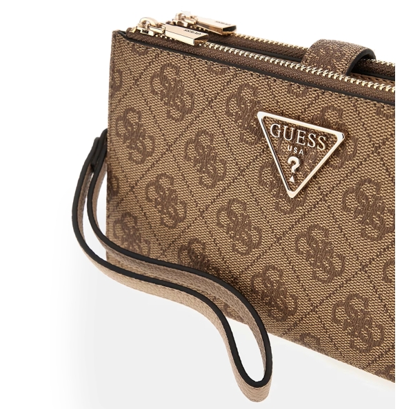 Πορτοφόλι - Τσαντάκι GUESS Laurel Double Zip SWSG8500157 Μπεζ