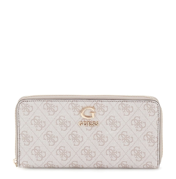 Πορτοφόλι GUESS Zamira Slg Large Zip Around SWSG9629146 Λευκό