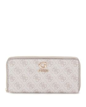 Πορτοφόλι GUESS Zamira Slg Large Zip Around SWSG9629146 Λευκό