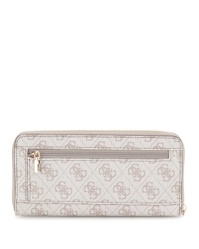 Πορτοφόλι GUESS Zamira Slg Large Zip Around SWSG9629146 Λευκό