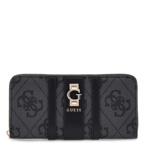 Πορτοφόλι GUESS Erenia Large Zip Around SWSO7838146 Μαύρο