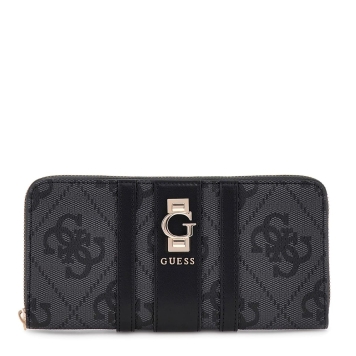 Πορτοφόλι GUESS Erenia Large Zip Around SWSO7838146 Μαύρο