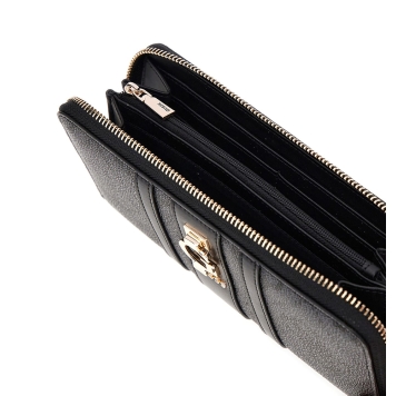 Πορτοφόλι GUESS Erenia Large Zip Around SWSO7838146 Μαύρο