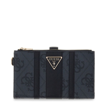 Πορτοφόλι GUESS Laurel Double Zip Organizer SWSS7459157 Μαύρο