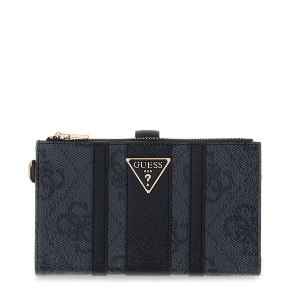 Πορτοφόλι GUESS Laurel Double Zip Organizer SWSS7459157 Μαύρο