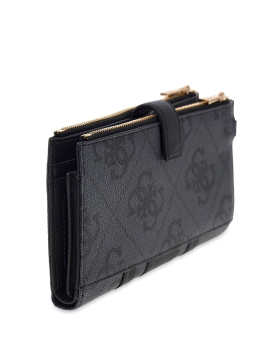 Πορτοφόλι GUESS Laurel Double Zip Organizer SWSS7459157 Μαύρο