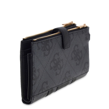 Πορτοφόλι GUESS Laurel Double Zip Organizer SWSS7459157 Μαύρο