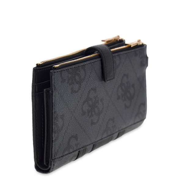 Πορτοφόλι GUESS Laurel Double Zip Organizer SWSS7459157 Μαύρο