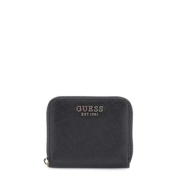 Πορτοφόλι GUESS Laurel Small Zip Around SWZG7459137 Μαύρο Πορτοφόλι GUESS Laurel Small Zip Around SWZG7459137 Μαύρο